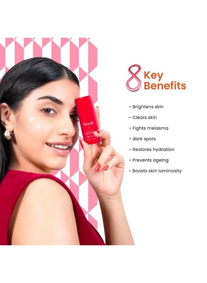 Foxtale 10% Vitamin C + Glutathione Complex Serum, Brightens skin in 3 days, Fades melasma & dark spots, Evens Skin tone, Gentle & Non-irritating, For All Skin types, Men & Women 10ml - Image 4